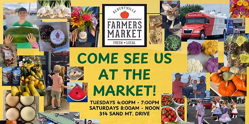 Saturdays at the Albertville Farmers Market!