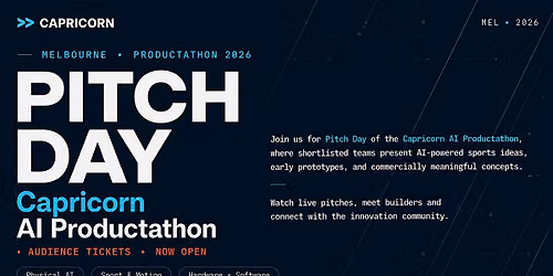 Capricorn Physical AI \u00d7 Sports Competition 2026 | Pitch Day