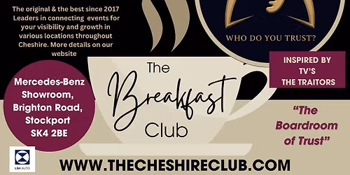 THE BOARDROOM OF TRUST. STOCKPORT: THE BREAKFAST CLUB - MAY