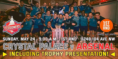 FINAL MATCH ROUND: Crystal Palace v Arsenal at 1st RND DT
