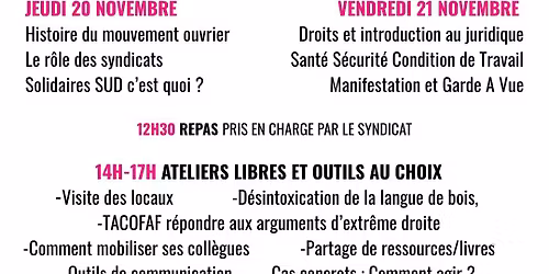 Bienvenue chez Solidaires - Formation pour syndiqu\u00e9\u2022es et futur\u2022es syndiqu\u00e9\u2022es