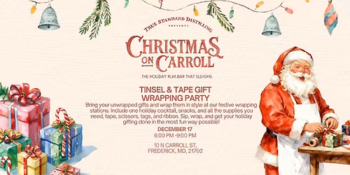 Tinsel & Tape Gift Wrapping party