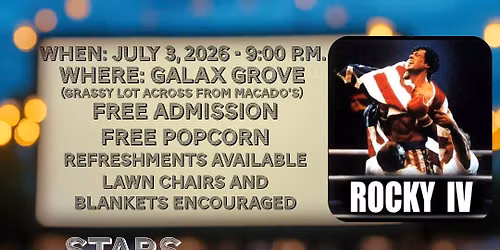 Stars Under The Stars - Outdoor Movie - Rocky IV