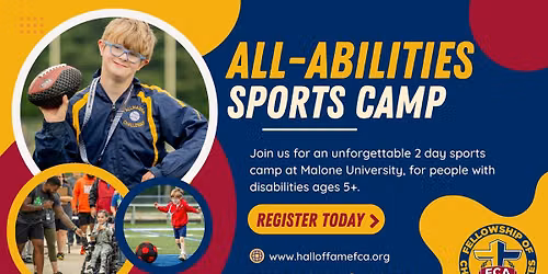 FREE All-Abilities Sports Camp- Hall of Fame Area