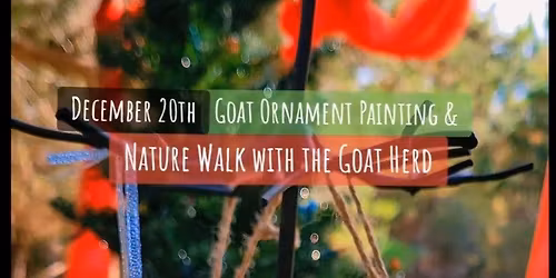 12\/20 Ornament Painting Craft & Nature Walk with Goat Herd at Jaybird Hammock Farm