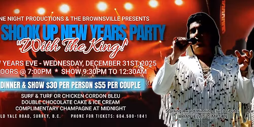 ALL SHOOK UP NEW YEAR'S EVE PARTY 2026