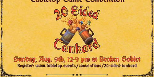 20 Sided Tankard Tabletop Gaming Convention