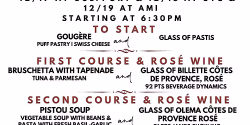 Provence Wine Dinner Gulfport 