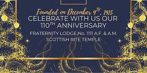 A Celebration of Brotherhood: 110th Anniversary & Christmas Dinner