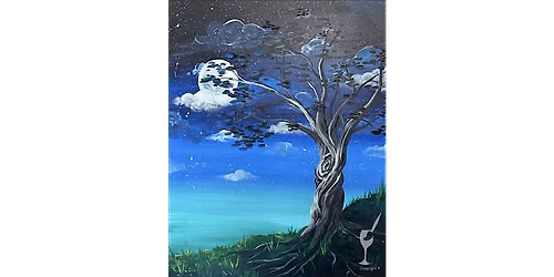 Mysterious Twisted Tree Scene - Paint and Sip in Houston | Classpop!\u2122