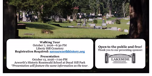 Walking Tour: "Footsteps in History: The People of Liberty Hill Cemetery"