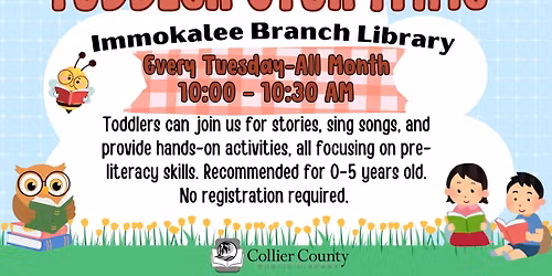 Toddler Storytime at Immokalee Branch Library