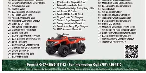 Khedive Shrine 9th Annual Sportsman\u2019s Raffle