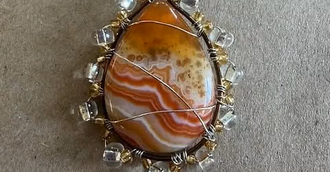 Jewelry class- wire wrapped Carnelian pendant