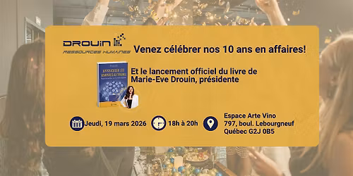 Drouin Ressources humaines f\u00eate ses 10 ans!