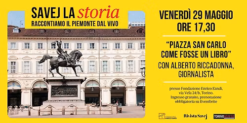 Piazza San Carlo, come fosse un libro