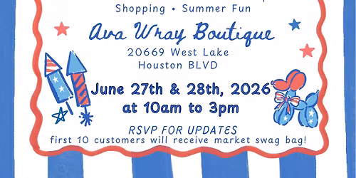 Stars, Stripes & SHOP SMALL: Saturday | Day 1\ufe0f\u20e3 vendor market