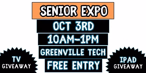 2026 Greenville  Senior Expo (Free Event) 65" TV Giveaway