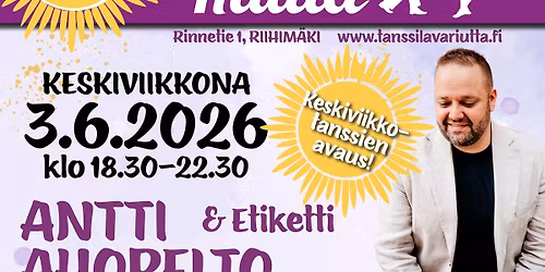 Riutan Keskiviikkotanssit! ANTTI AHOPELTO & ETIKETTI