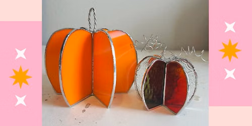 Stained Glass 3D Pumpkin (large or small) with Morgan's Stained Glass