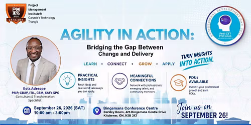 PMI-CTT Professional Development Day 2026 | Agility in Action