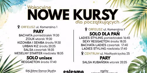 \u2600\ufe0f Wakacyjne kursy ta\u0144ca w SALSAme | od lipca 2026 \u2600\ufe0f