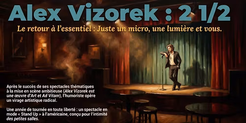 Soir\u00e9e du Rire - Alex Vizorek - Club Animation Bois-de-Lessines