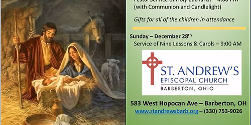 Christmas Eve Service with Holy Eucharist & Candlelight