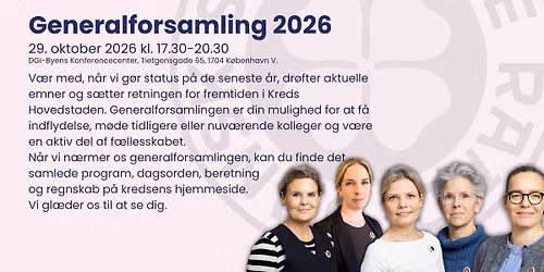 Generalforsamling i Kreds Hovedstaden 2026