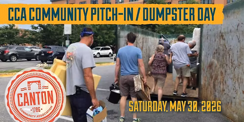 CCA Community Pitch In & Dumpster Day May 30