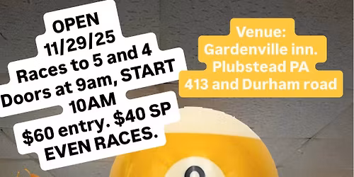 Gardenville 9-ball OPEN 9-ball