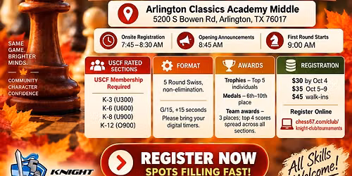 ACA Fall Scholastic 2026
