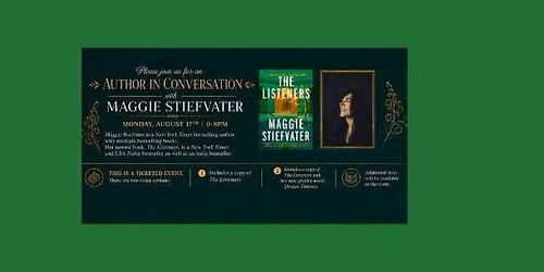 The Book Dragon Presents: Maggie Stiefvater Author Event