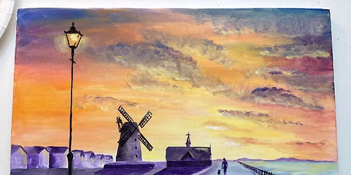 LYTHAM ST ANNES - Paint Party - just \u00a325 - 'Lytham at Dusk'
