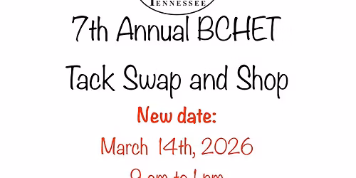 BCHET 7th Annual Tack Swap and Shop 
