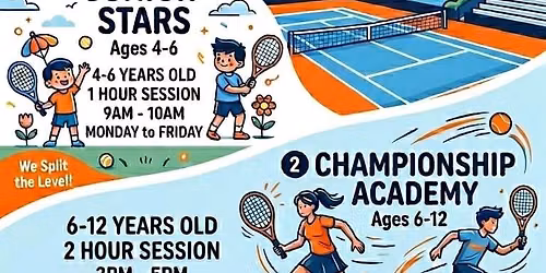 Tennis Summer Camp 4-12 years old