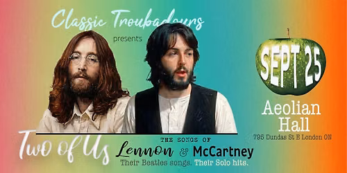 Classic Trobadours presents: The Songs of Lennon & McCartney