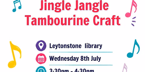 Summer Reading Challenge 2026 Tambourine Craft @ Chingford Library