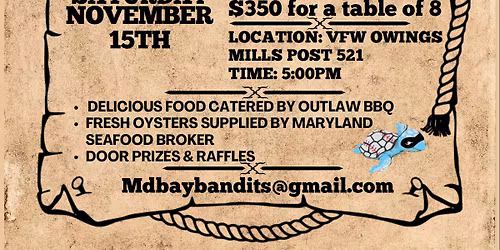 Maryland Bay Bandits  Bull and Oyster roast