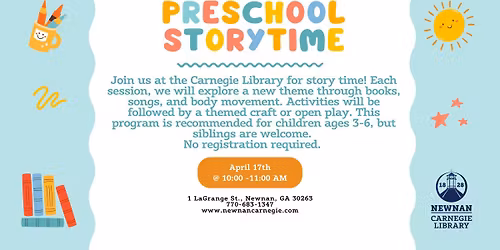 Preschool Storytime
