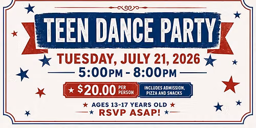 Teen Dance Party $20