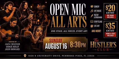 Open Mic - All Arts : Free Drink Included