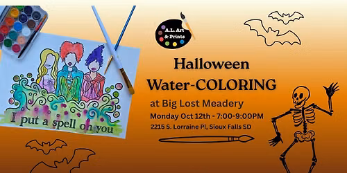 Halloween Water-COLORING at Big Lost Meadery 10\/12\/2026