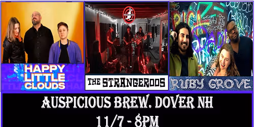 Happy Little Clouds + The Strangeroos + Ruby Grove @ Auspicious Brew