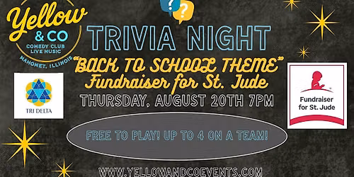Trivia Night St. Jude Fundraiser @ Yellow & Co.