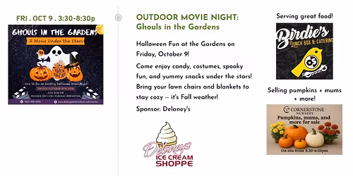 OUTDOOR MOVIE NIGHT: Ghouls in the Gardens