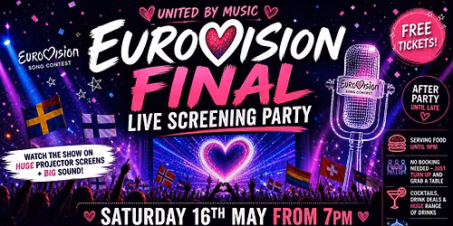 Eurovision Final - Live Screening Party @ MK11 - Free Entry | Food Served | Giant Screen