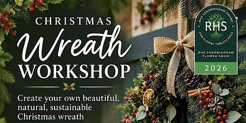 Festive Christmas door wreath making event