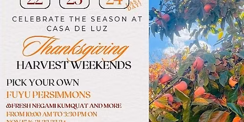2025 Casa De Luz Harvest Weekend