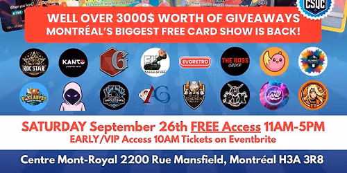 Pok\u00e9Hobby Mega Market September - Buy\/Sell\/Trade - Pok\u00e9mon Cards & TCG - Montr\u00e9al